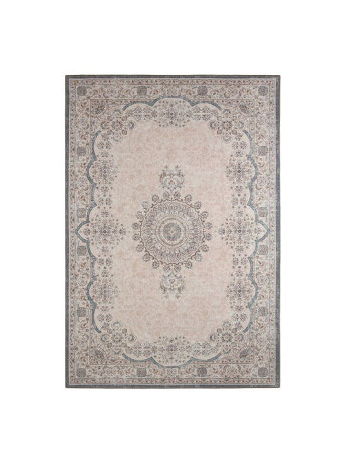 Tapis intérieur motif baroque rose, rouge et bleu Melgy - Kiabi