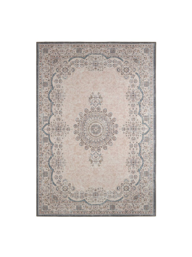 Tapis intérieur motif baroque rose, rouge et bleu Melgy Multicolore - Kiabi