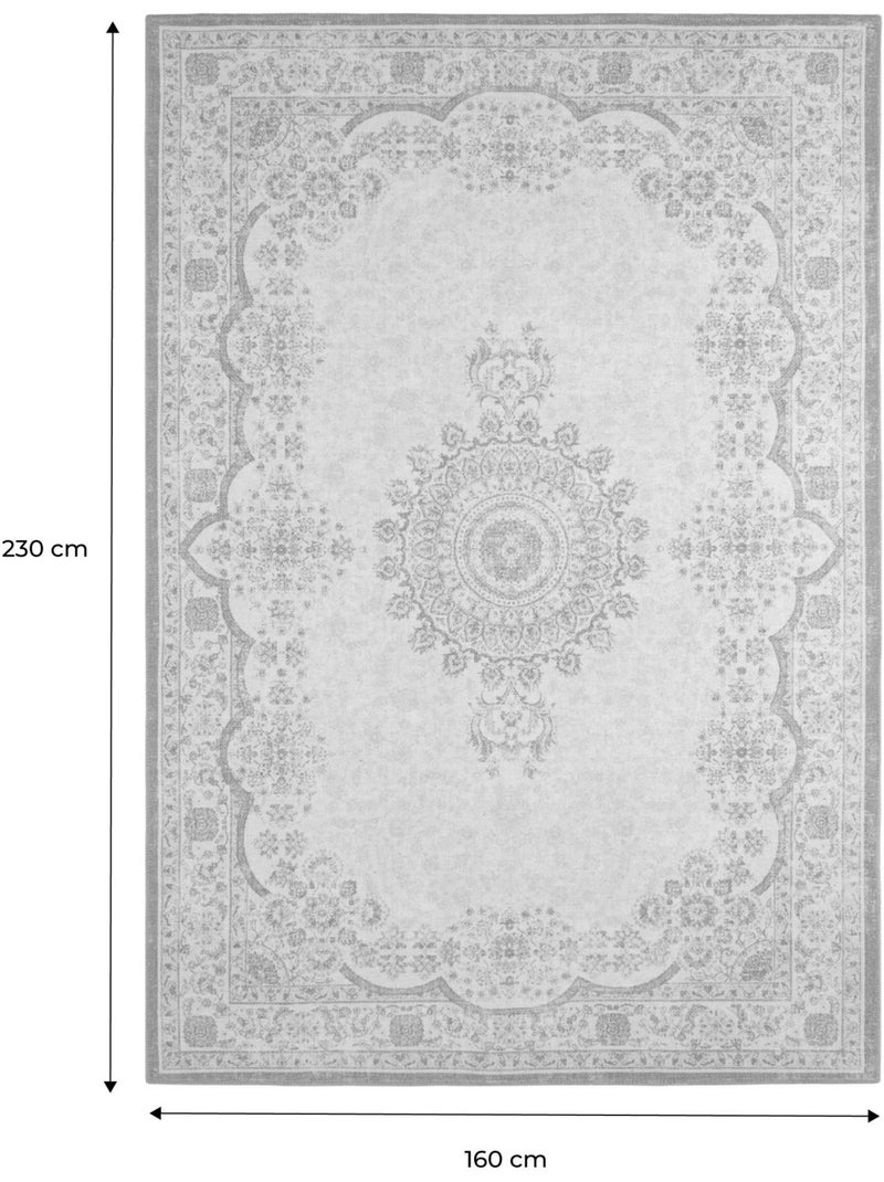 Tapis intérieur motif baroque rose, rouge et bleu Melgy Multicolore - Kiabi