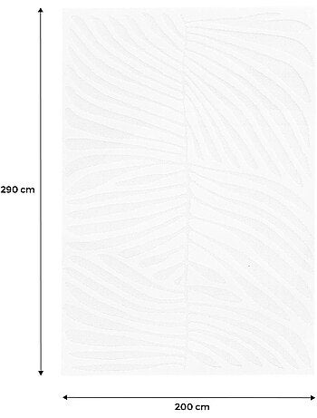 Tapis intérieur motif en relief végétal crème Lily