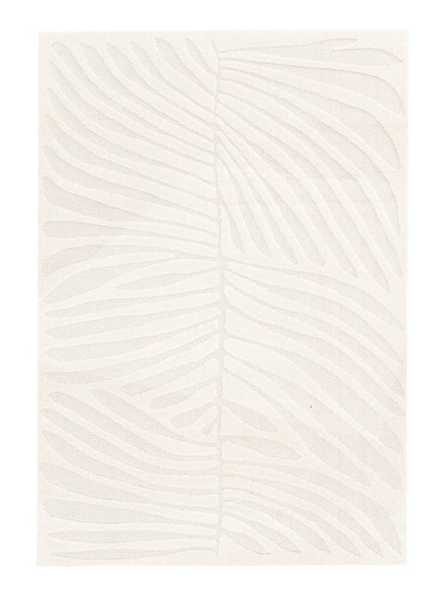 Tapis intérieur motif en relief végétal crème Lily - Kiabi