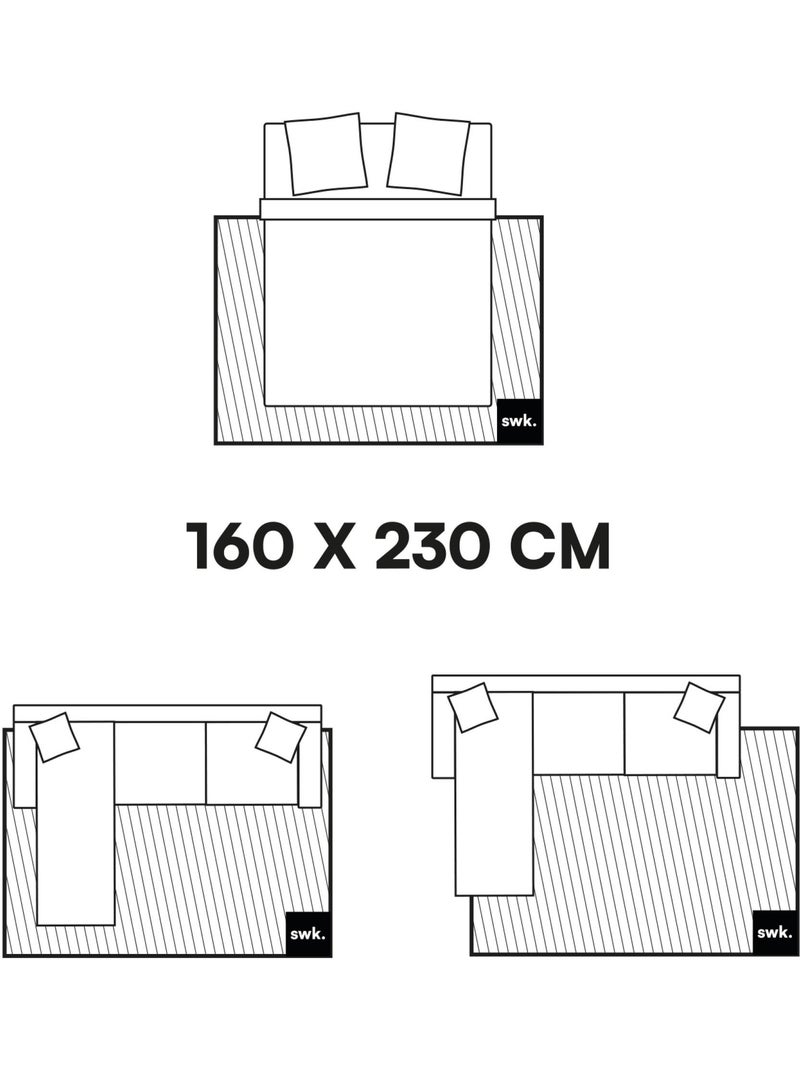 Tapis intérieur motif en relief végétal crème Lily Beige - Kiabi