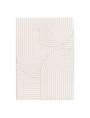 Tapis intérieur motif ethnique arches beige et crème Archie