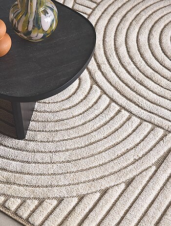 Tapis intérieur motif ethnique arches beige et crème Archie