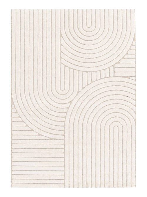 Tapis intérieur motif ethnique arches beige et crème Archie - Kiabi
