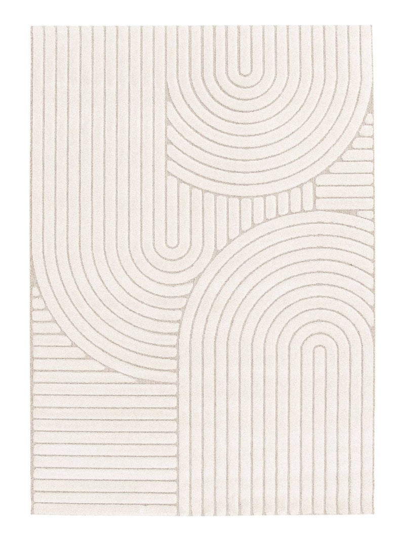 Tapis intérieur motif ethnique arches beige et crème Archie Beige - Kiabi