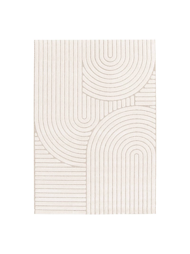 Tapis intérieur motif ethnique arches beige et crème Archie Beige - Kiabi
