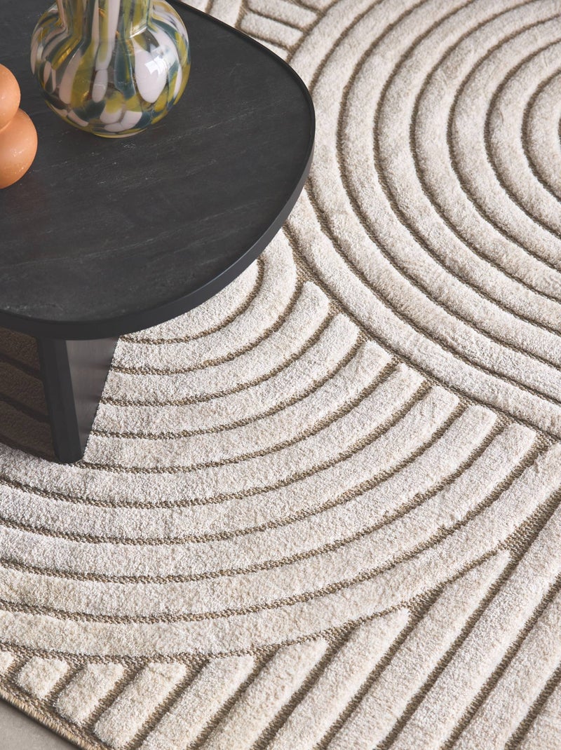Tapis intérieur motif ethnique arches beige et crème Archie Beige - Kiabi