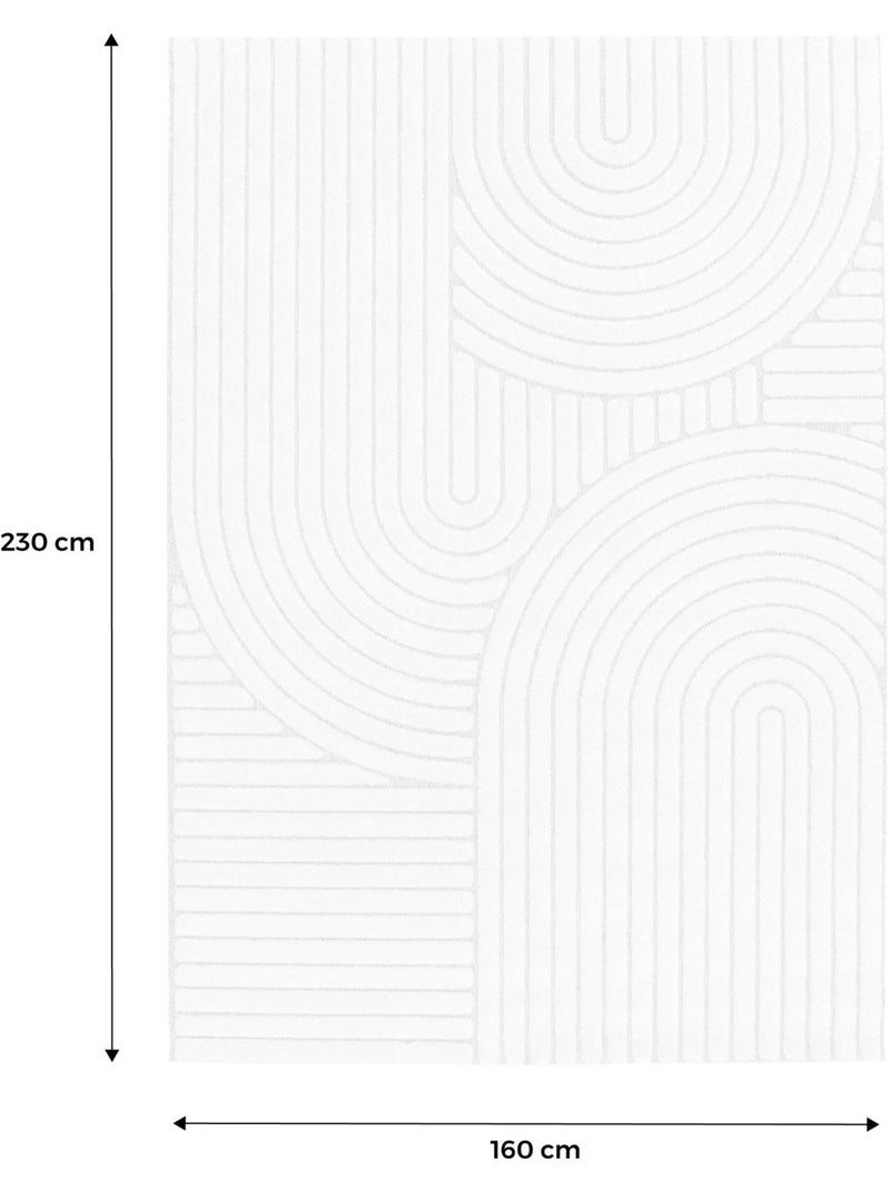 Tapis intérieur motif ethnique arches beige et crème Archie Beige - Kiabi