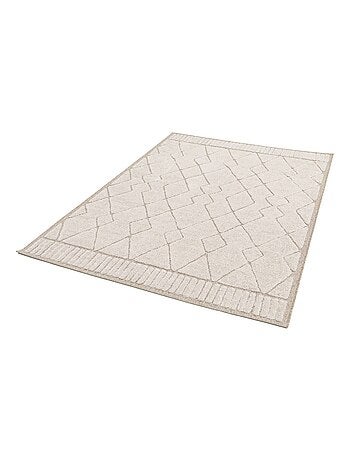 Tapis intérieur motif ethnique berbère beige et créme Judy