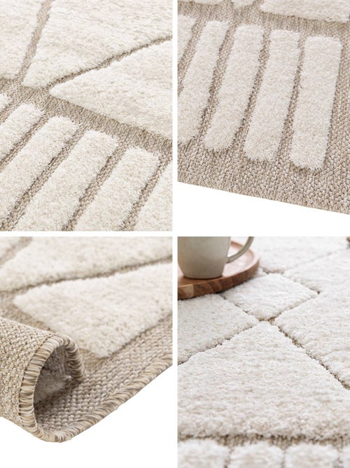 Tapis intérieur motif ethnique berbère beige et créme Judy - Kiabi