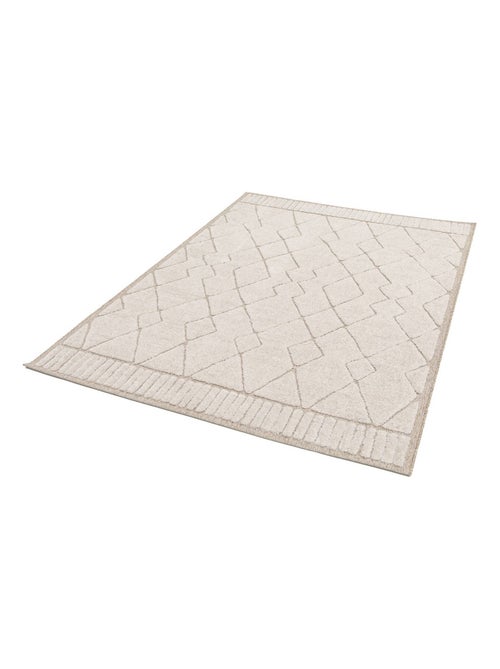 Tapis intérieur motif ethnique berbère beige et créme Judy - Kiabi