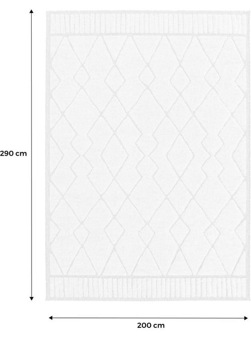 Tapis intérieur motif ethnique berbère beige et créme Judy - Kiabi