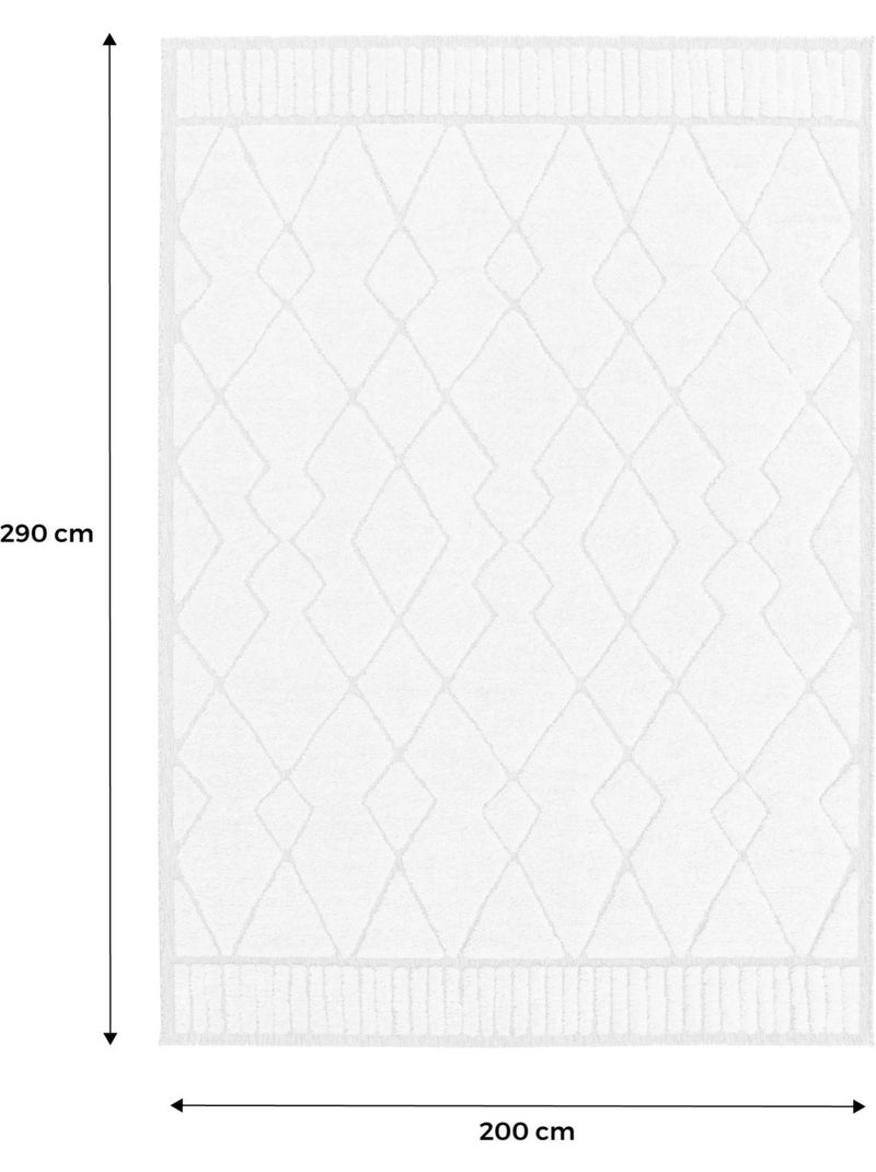 Tapis intérieur motif ethnique berbère beige et créme Judy Beige - Kiabi