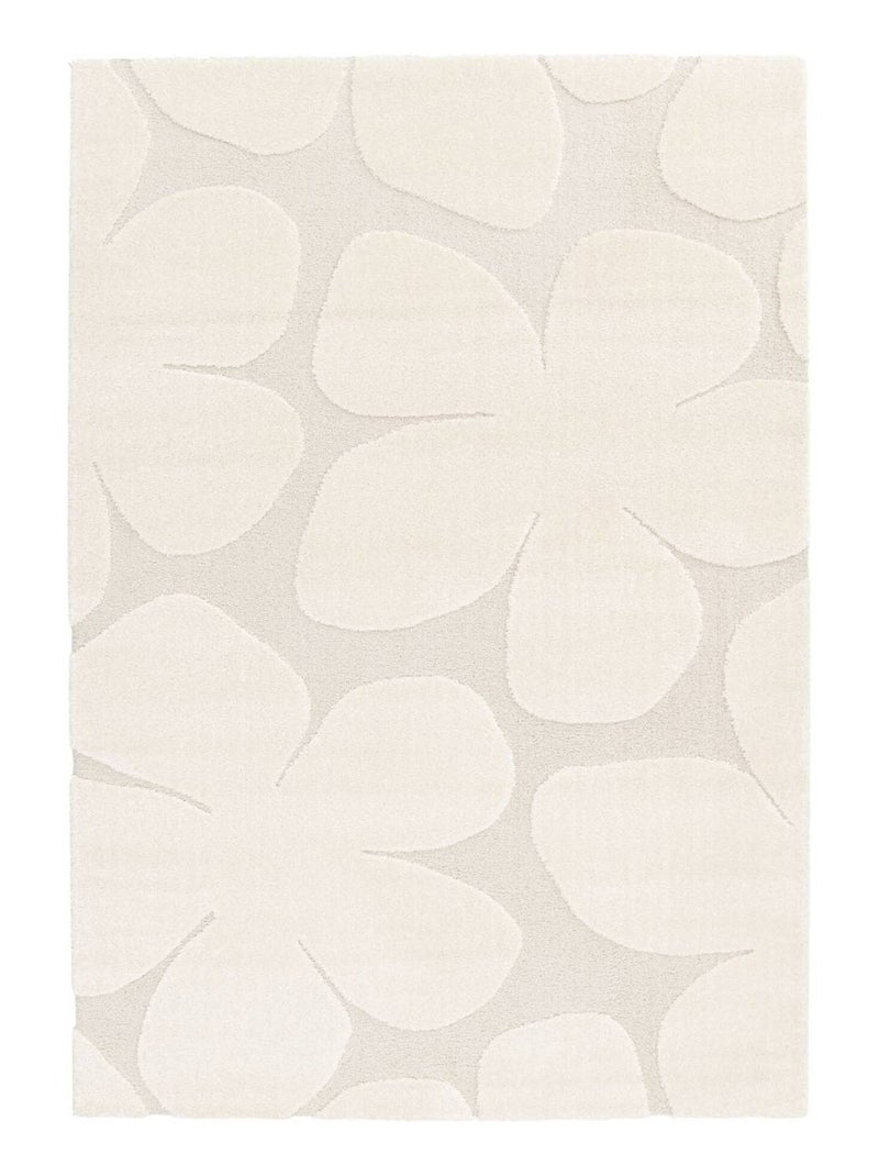 Tapis intérieur motif fleures crème Betty Beige - Kiabi