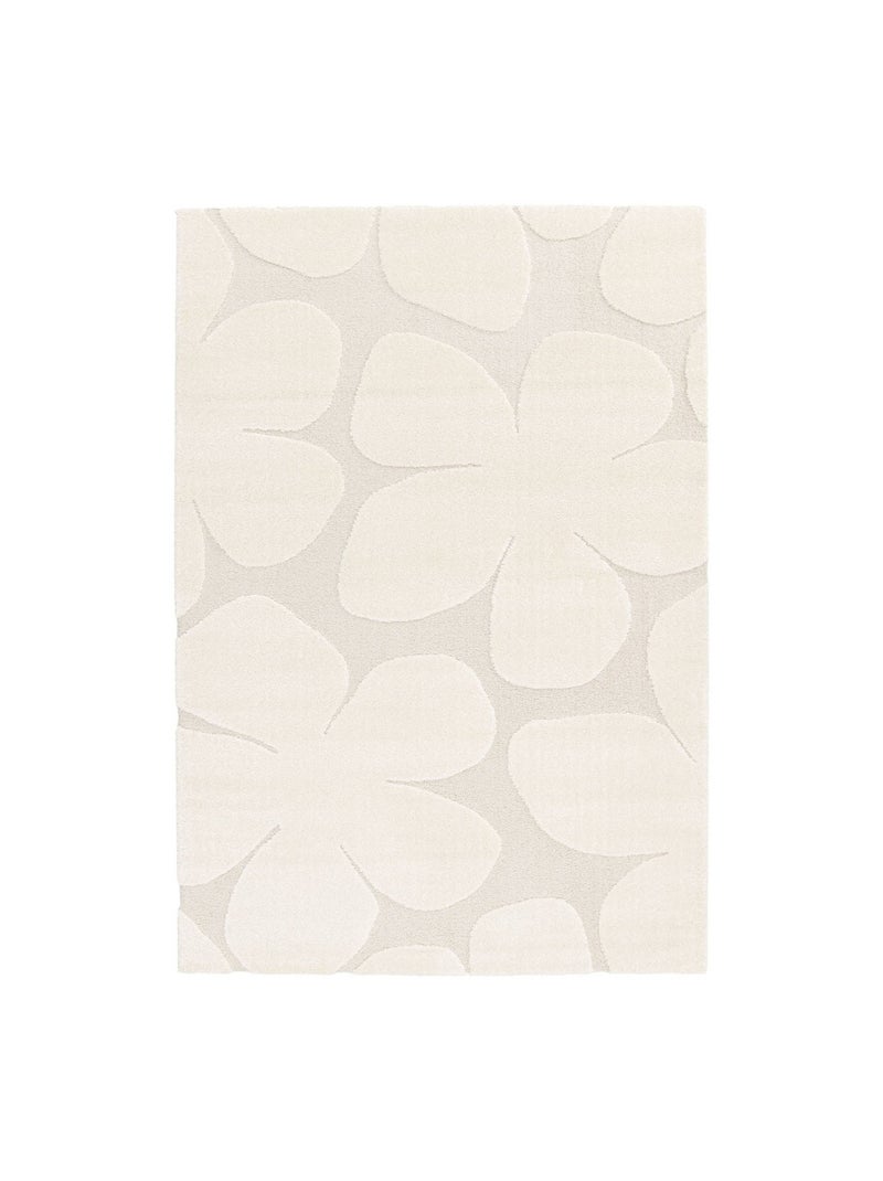 Tapis intérieur motif fleures crème betty Beige - Kiabi