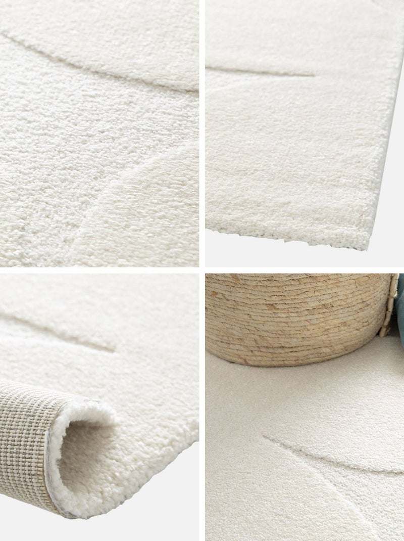 Tapis intérieur motif fleures crème betty Beige - Kiabi