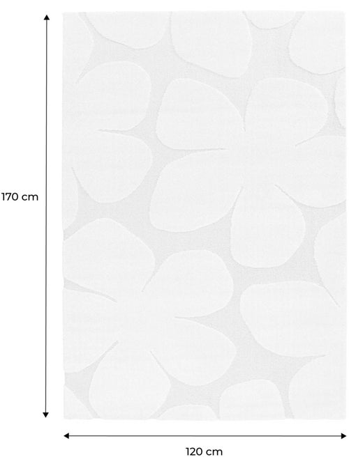 Tapis intérieur motif fleures crème betty - Kiabi