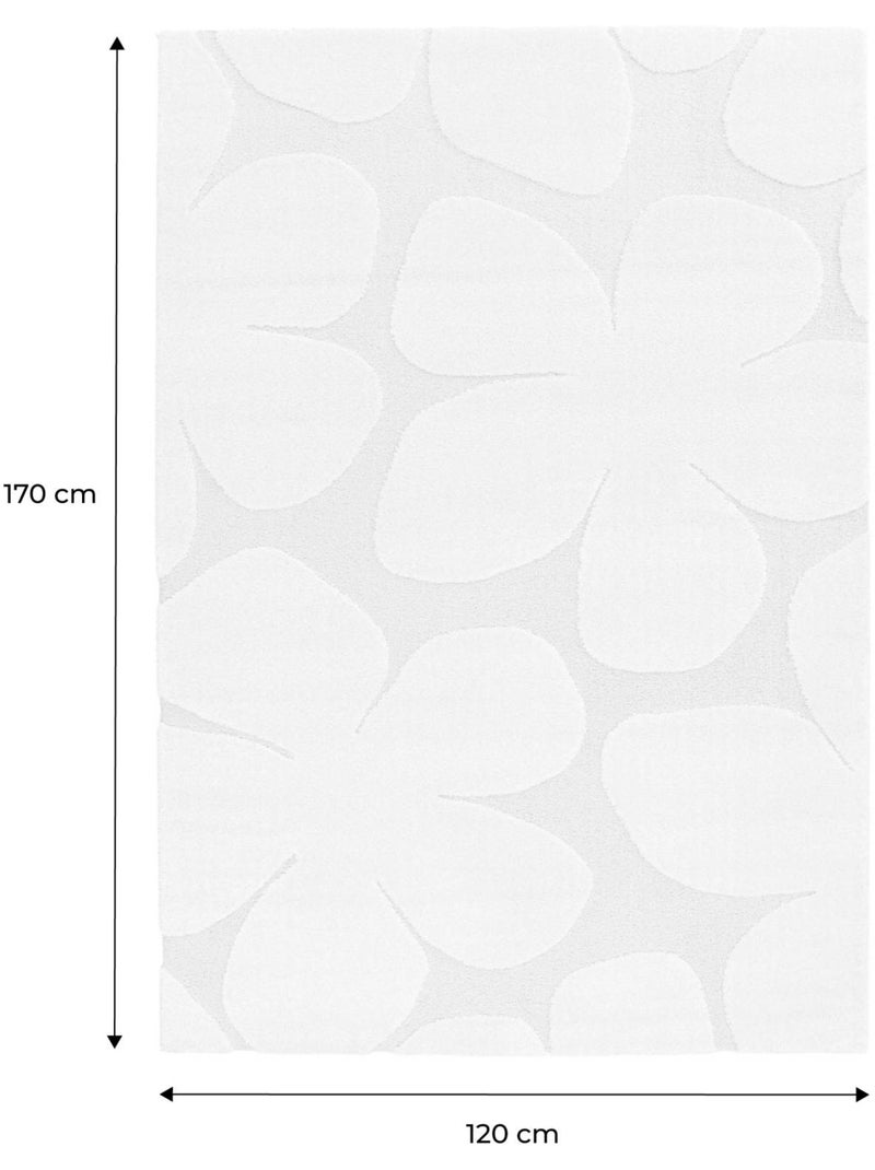 Tapis intérieur motif fleures crème betty Beige - Kiabi