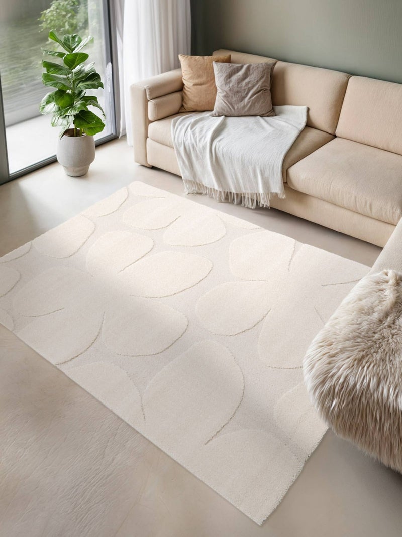 Tapis intérieur motif fleures crème betty Beige - Kiabi