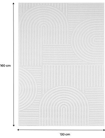 Tapis intérieur motif graphique arches créme Jenny