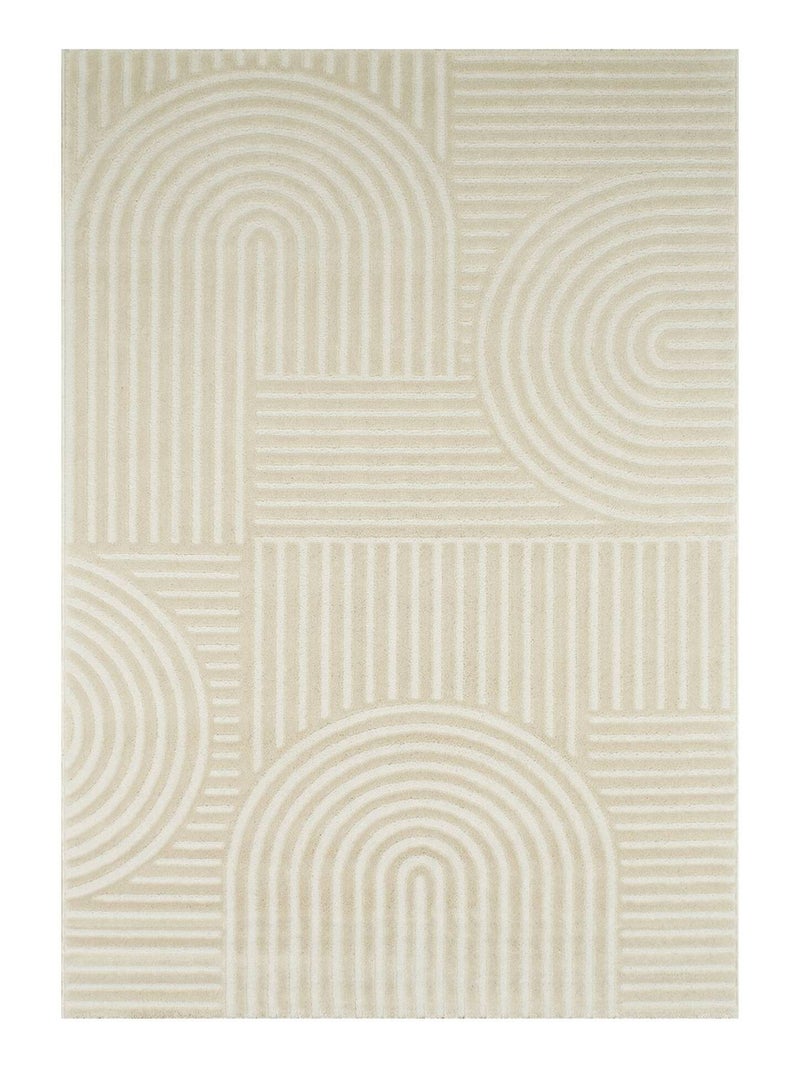 Tapis intérieur motif graphique arches créme Jenny Beige - Kiabi