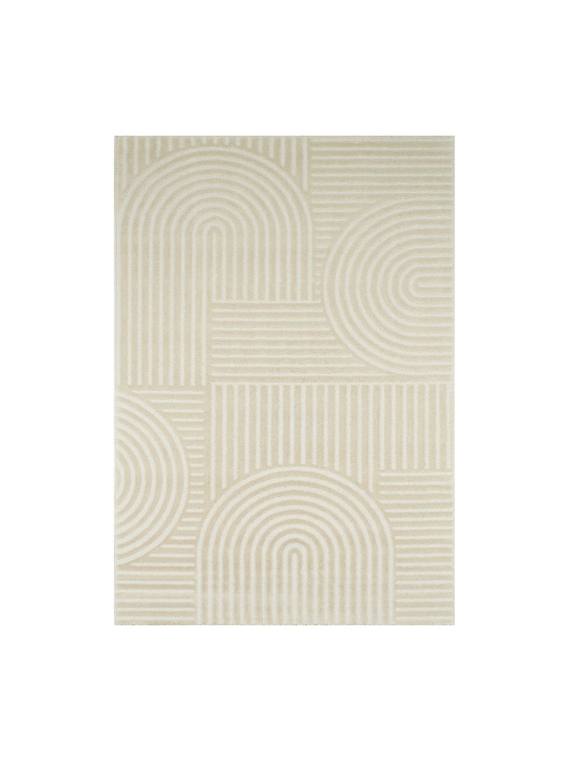 Tapis intérieur motif graphique arches créme Jenny Beige - Kiabi