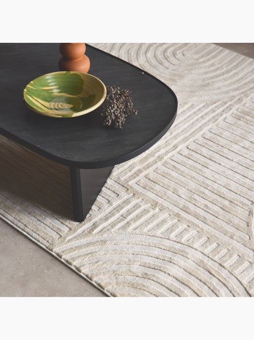 Tapis intérieur motif graphique arches créme Jenny - Kiabi