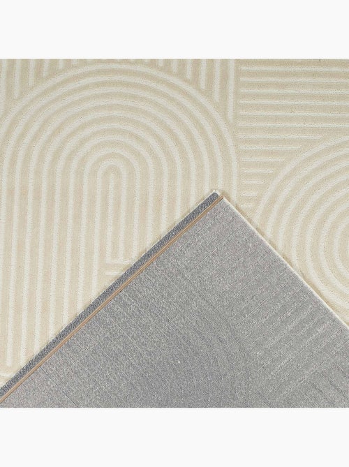 Tapis intérieur motif graphique arches créme Jenny - Kiabi