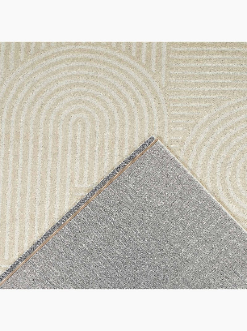 Tapis intérieur motif graphique arches créme Jenny Beige - Kiabi