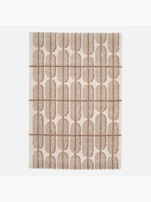 Tapis intérieur motif graphique beige, crème et rose Ocea - Kiabi