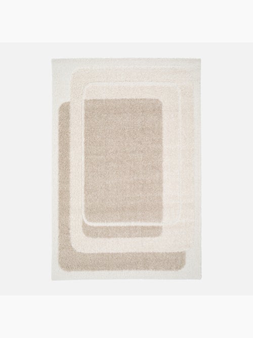 Tapis intérieur motif graphique beige et crème Akai - Kiabi