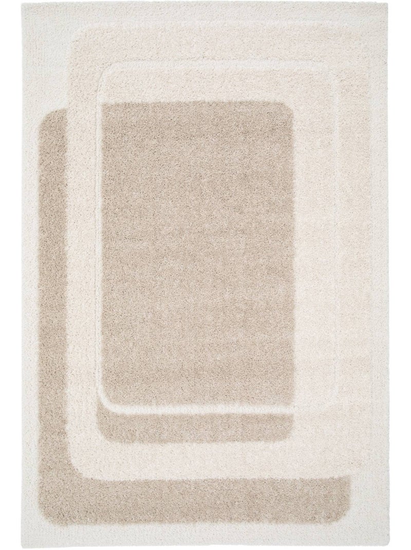Tapis intérieur motif graphique beige et crème Akai Beige clair - Kiabi