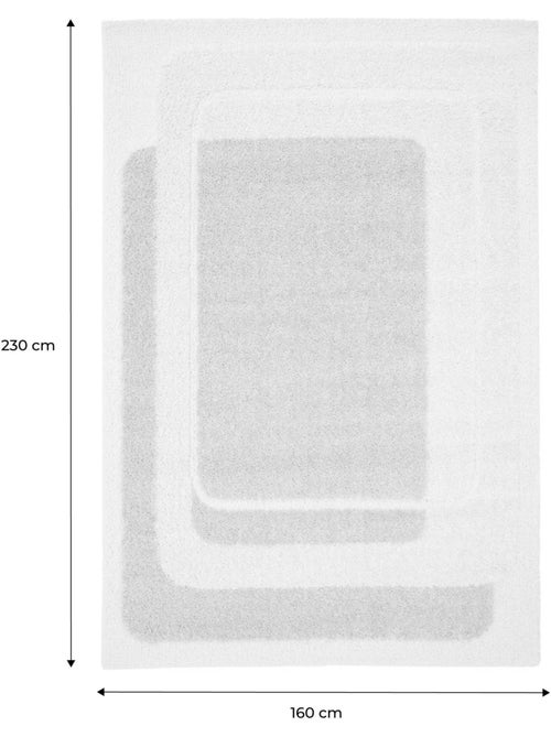 Tapis intérieur motif graphique beige et crème Akai - Kiabi