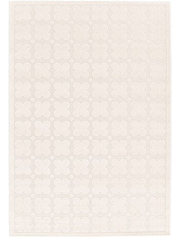 Tapis intérieur motif graphique crème Lili