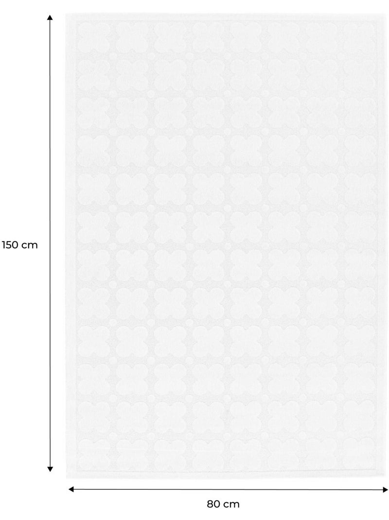 Tapis intérieur motif graphique crème  Lili Beige - Kiabi