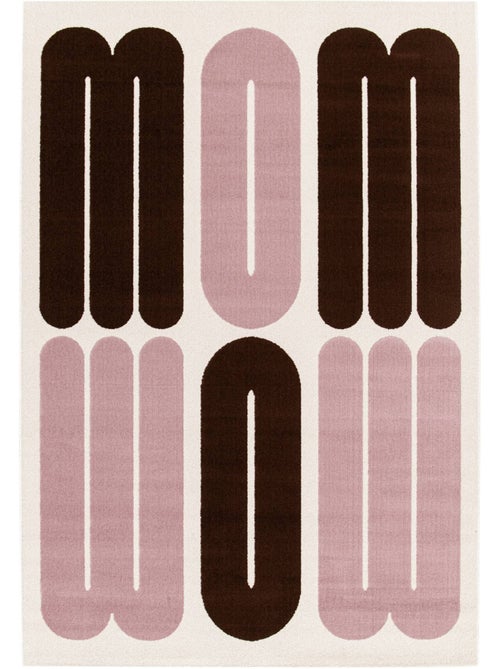 Tapis intérieur motif graphique rose et marron nola - Kiabi Tapis intérieur motif graphique rose et marron nola - Kiabi