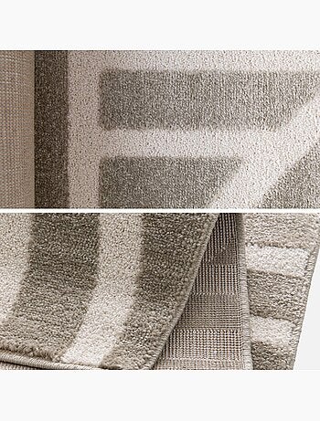 Tapis intérieur motif graphique taupe Enzo