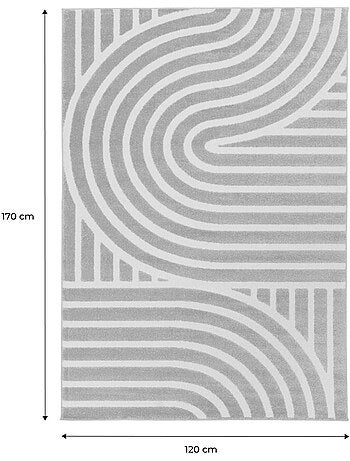 Tapis intérieur motif graphique taupe Enzo
