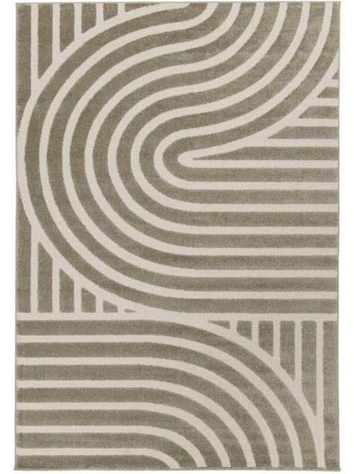 Tapis intérieur motif graphique taupe  Enzo - Kiabi