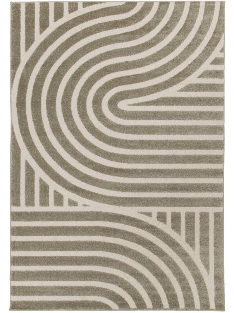 Tapis intérieur motif graphique taupe  Enzo Taupe - Kiabi