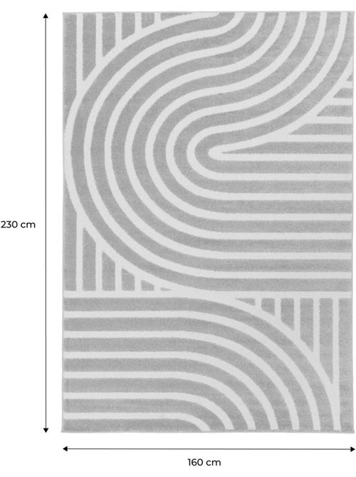 Tapis intérieur motif graphique taupe  Enzo - Kiabi