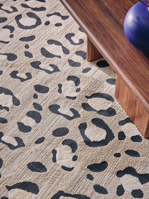 Tapis intérieur motif léopard beige Jack - Kiabi