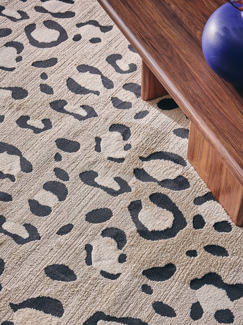 Tapis intérieur motif léopard beige Jack Beige - Kiabi