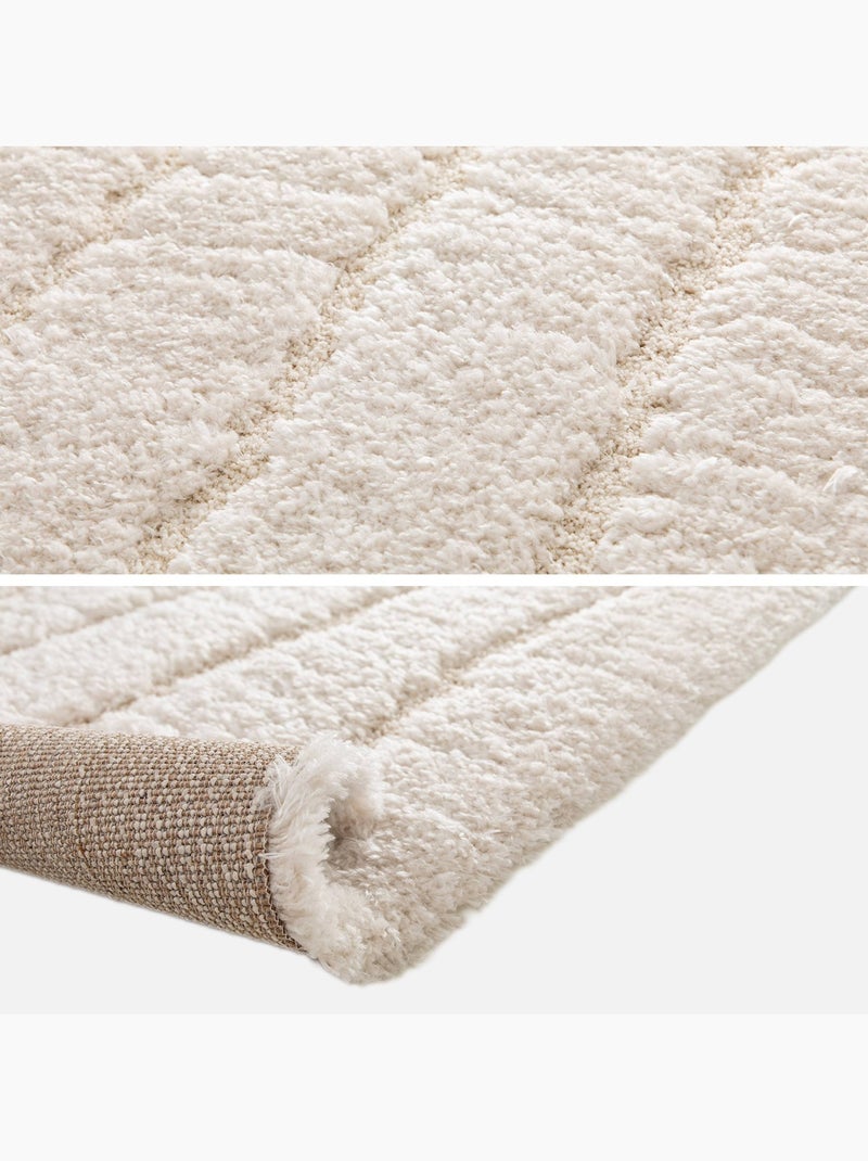 Tapis intérieur motif linéaire crème Sol Beige - Kiabi