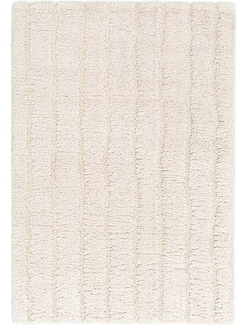 Tapis intérieur motif linéaire crème sol