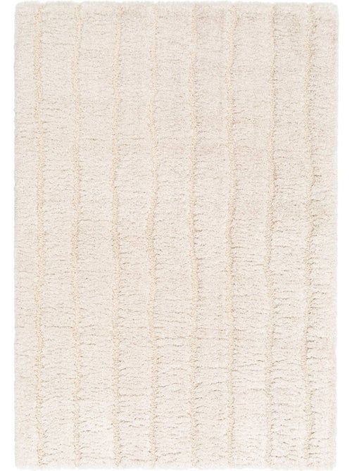 Tapis intérieur motif linéaire crème sol - Kiabi