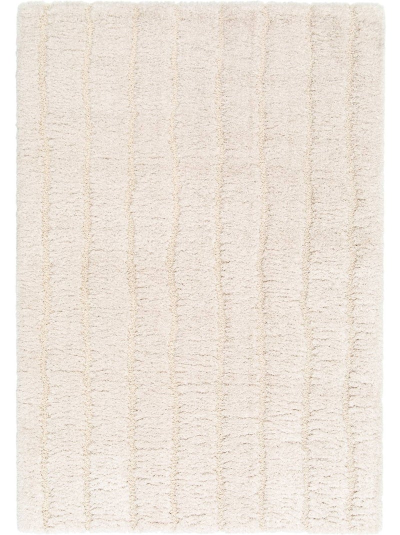 Tapis intérieur motif linéaire crème sol Crème - Kiabi