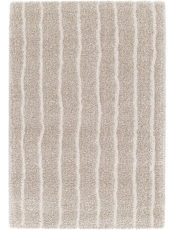 Tapis intérieur motif linéaire taupe uma