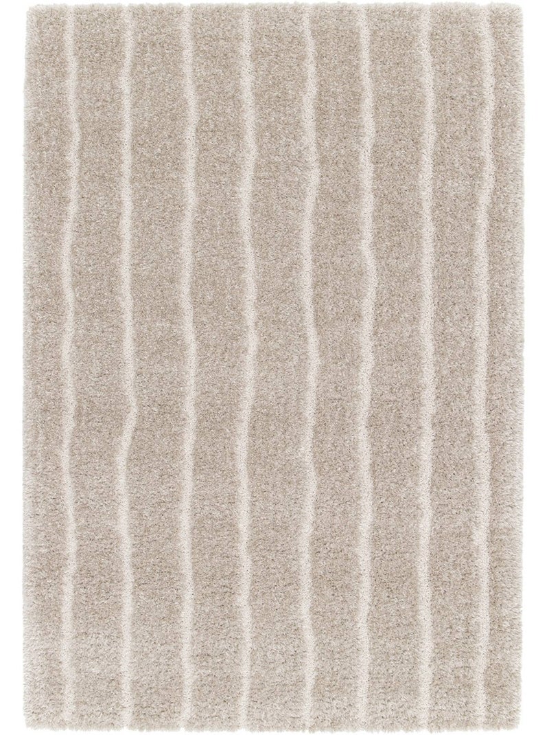 Tapis intérieur motif linéaire taupe uma Taupe - Kiabi